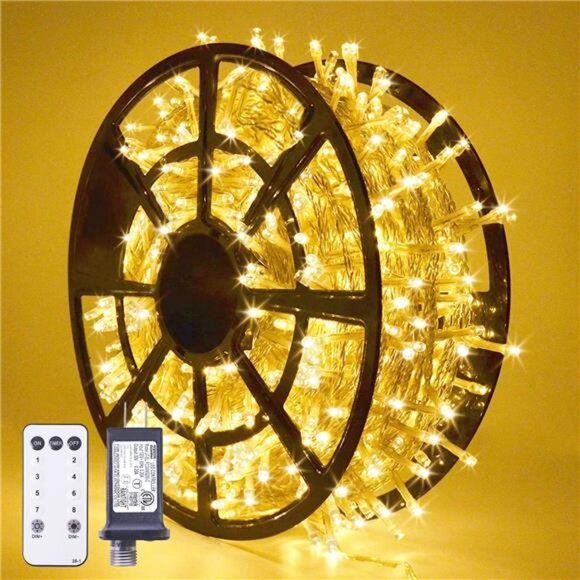 168FT 600 LED Christmas Lights Outdoor Waterproof 8 Modes Indoor Christmas - Picture 1 of 7